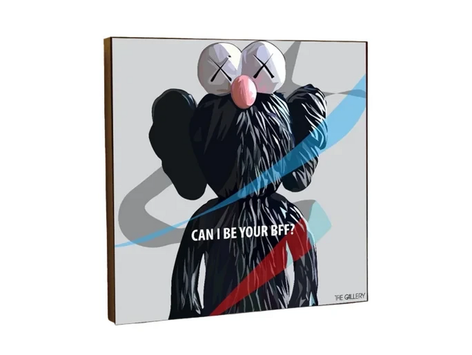Фото №1  OGOGOHOME Постер на деревянной основе Игрушка Kaws