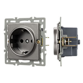 Фото Arlight Механизм электрической розетки SCT-GP-MEU-PL-GR (250V, 16A) ( -)