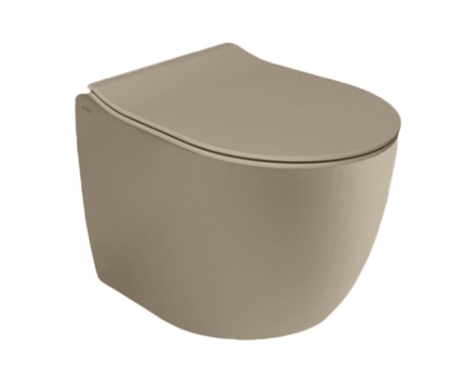 Фото №3  Унитаз 40375R Althea Cover Rimless Plus+Ton унитаз подвесной 52x36 см  Матовый  капучино Plus-Ton®