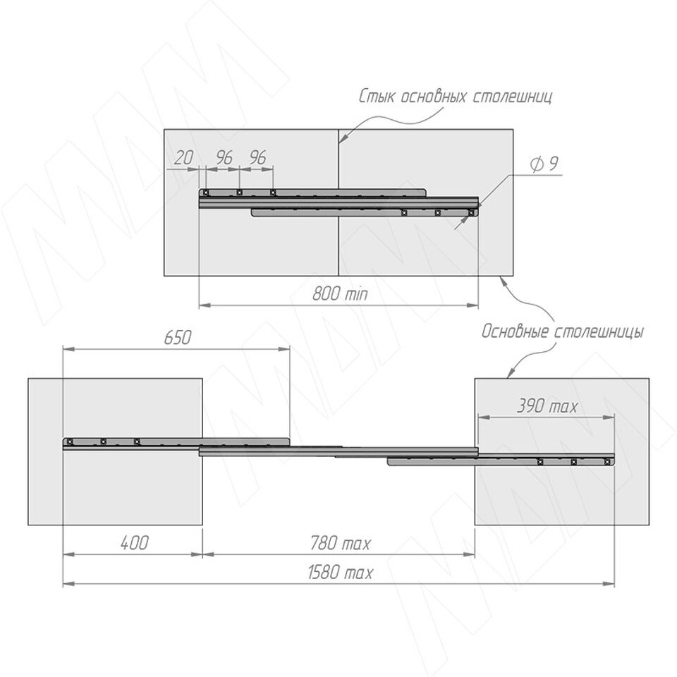 Фото №6  PULSE Механизм бесцарговый 46/800/1580/650, несинхрон., оцинк., левая + правая (BOSTON.CN)