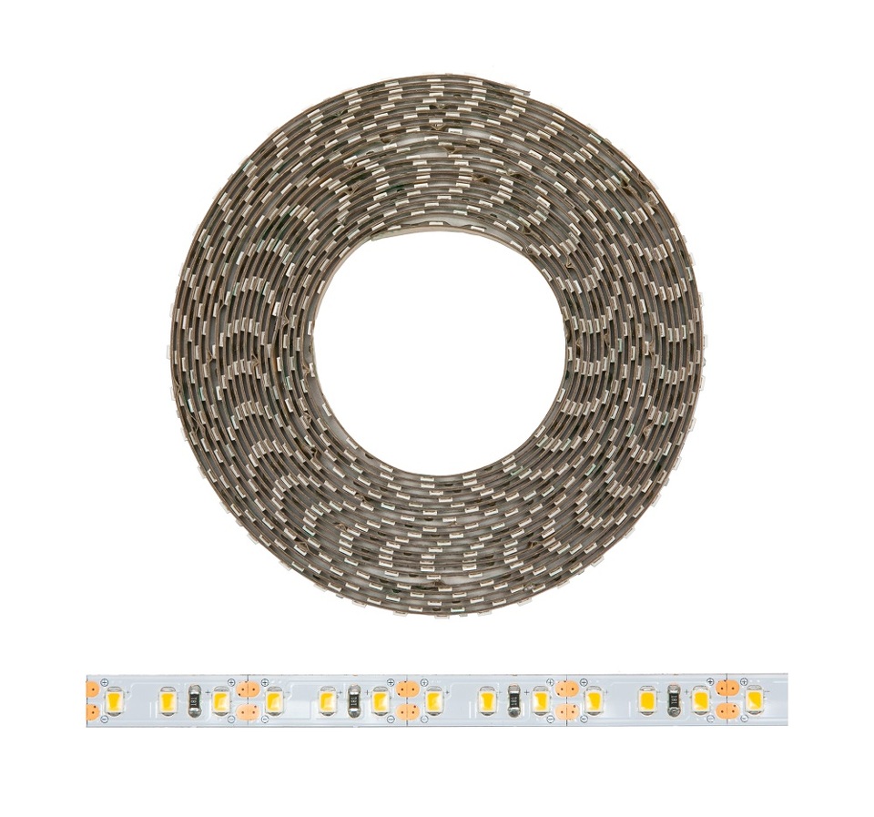 Фото №1  Светодиодная лента DLIGHT, ширина 8 мм, длина 5000 мм, 120 led/м, 12 V, 9.6 W/м, теплый (3000K)