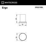 Превью фото №2  Крючок WHITECROSS Ergo ER2215BL (черный мат)