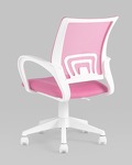 Превью фото №7  Кресло Кресло офисное TopChairs ST-BASIC-W розовый крестовина пластик белый