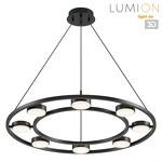 Превью фото №1  Люстра LUMION 8340/8 MODERNI LN26 254 черный, металл Люстра подвесная LED GX53 8*7W 220V TORINA