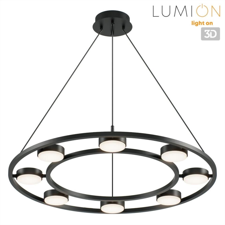 Фото №8  Люстра LUMION 8340/8 MODERNI LN26 254 черный, металл Люстра подвесная LED GX53 8*7W 220V TORINA