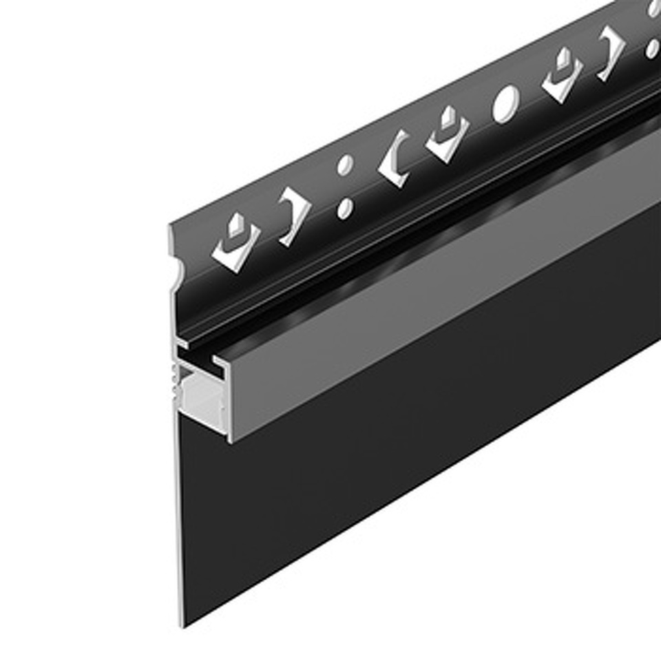 Фото №1  Arlight Профиль ARH-PLINTUS-50-FANTOM-3000 BLACK ( Алюминий)