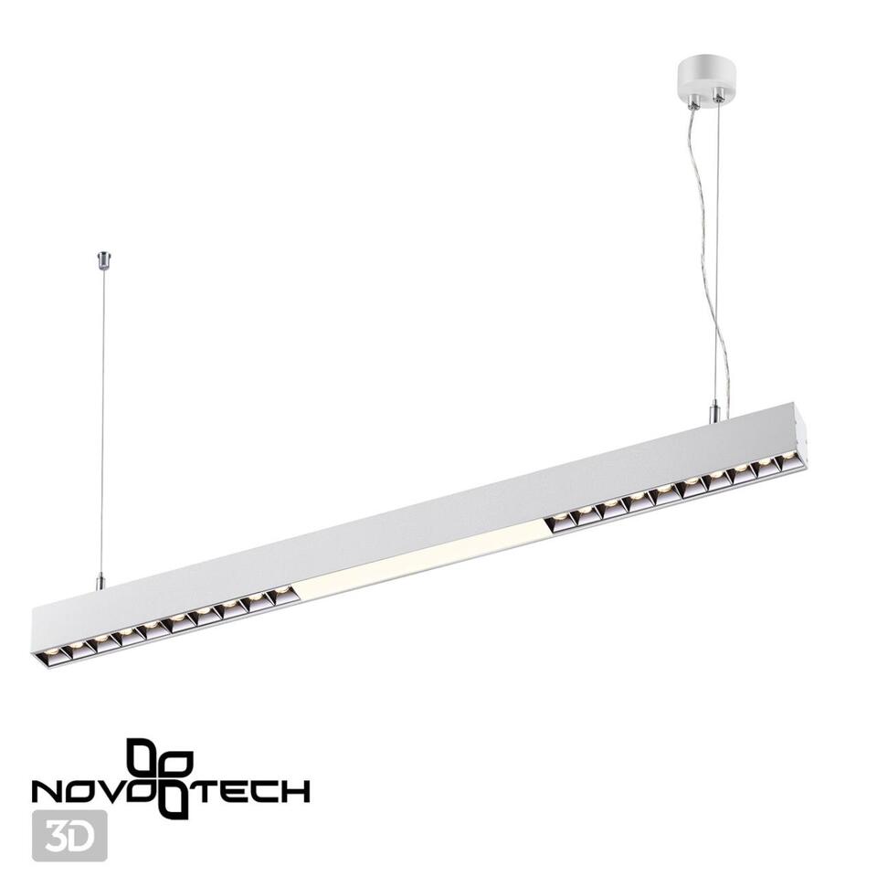Фото №6  Подвесной светильник NOVOTECH 358871 OVER NT22 338 белый Светильник накладной/подвесной светодиодный (длина подвесов 1,2м) IP20 LED 4000K 30W 220V ITER