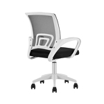Превью фото №4  Кресло офисное TopChairs Simple SN черный пластик белый