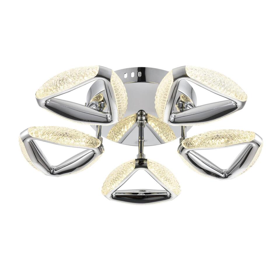 Фото №10  Люстра LUMION 8239/5CL LEDIO LN25 000 хром, металл/пластик Люстра потолочная с ПДУ LED 65W 3000-6000K 220V RUANA
