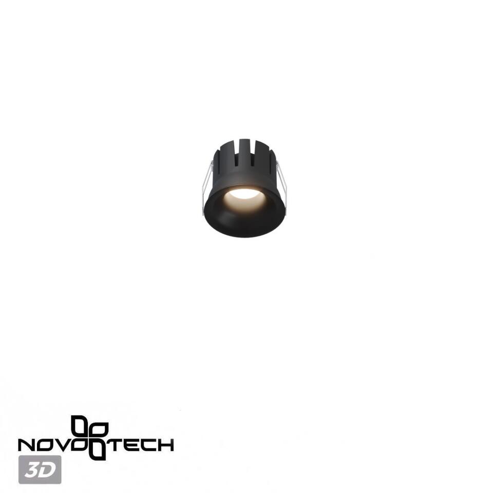 Фото №7  NOVOTECH 359883 WIR NT26 000 черный Светильник встраиваемый с переключателем цв. температуры IP20 LED 5W 100-265V 3000К/4000К/6000К ECLAT