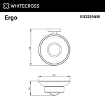 Превью фото №2  Мыльница подвесная WHITECROSS Ergo ER2220NIB (брашированный никель)
