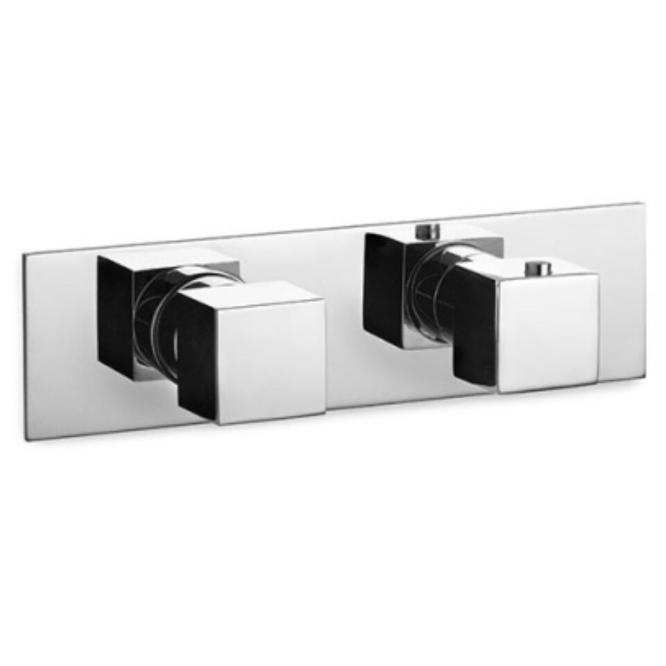 Фото №6  RU102BXX AQUAelite внешняя часть термостатического смесителя для душа на 2 потребителя, 3/4" Хром, 10/01Q