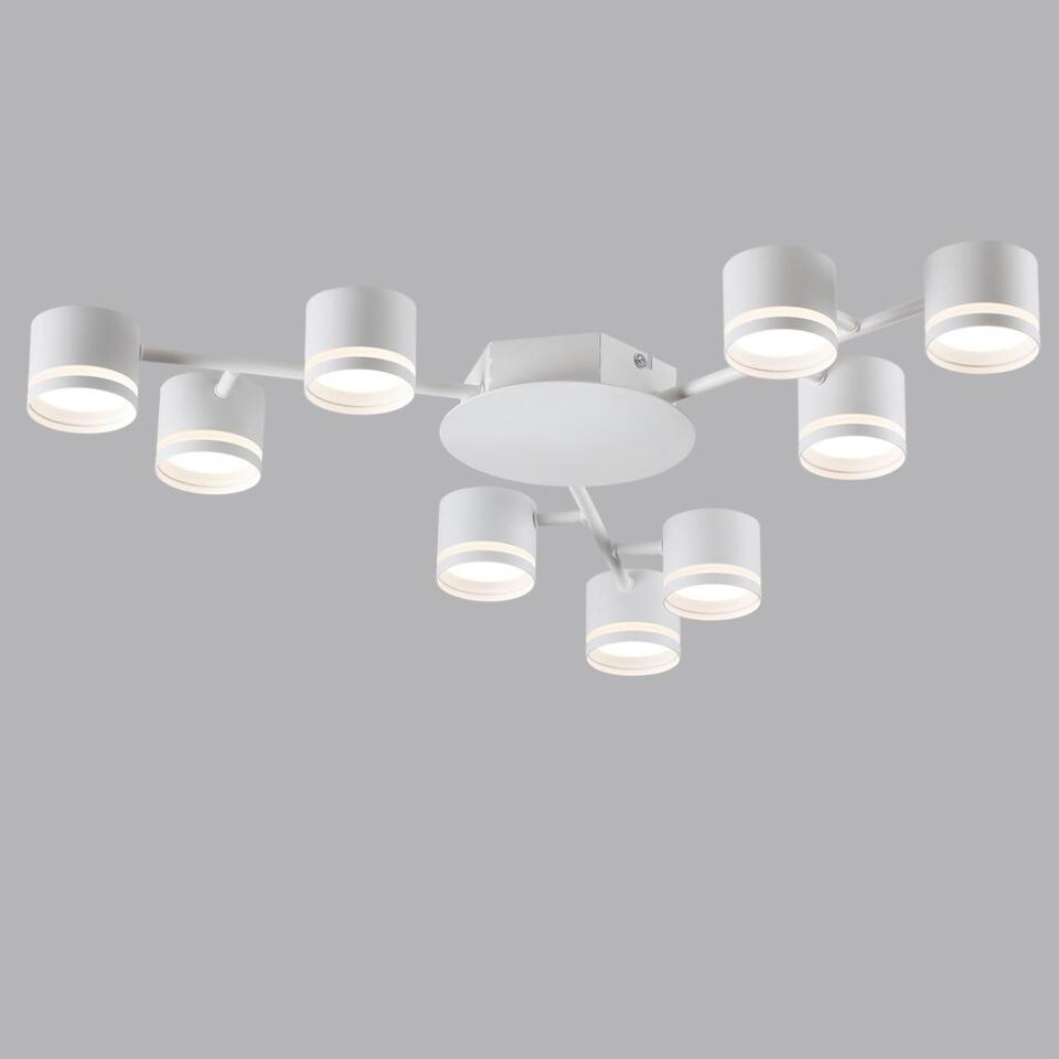 Фото №9  Люстра LUMION 8235/9C COMFI LN26 242 белый металл Люстра потолочная LED GX53 9*12W 220V GARETA