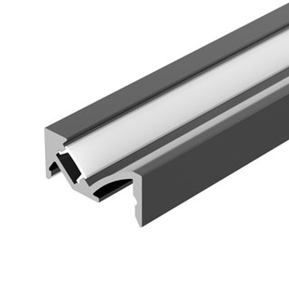 Фото №1  Arlight Профиль SL-BEVEL-W21-2000 ANOD BLACK ( Алюминий)
