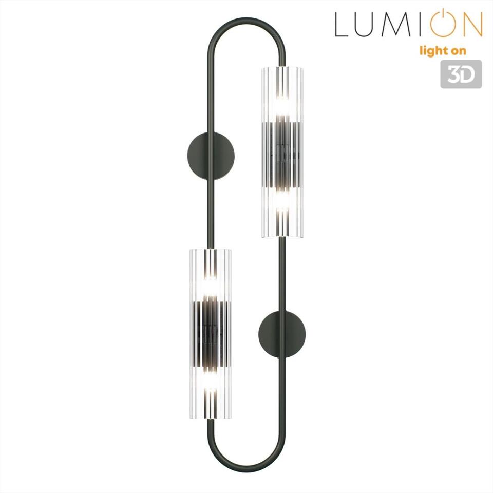 Фото №7  LUMION 6561/4W SUSPENTIONI LN26 284 черный/прозрачный, металл/стекло Бра G9 4*20W 220V TORONTO