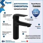 Превью фото №2  Teymi Смеситель для раковины Hanna, черный матовый T10255