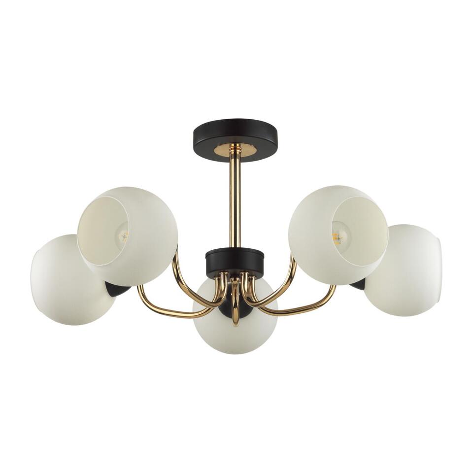 Фото №4  Люстра LUMION 5642/5C COMFI LN23 000 чёрный, золотой Люстра потолочная E27 5*60W 220V BLISS