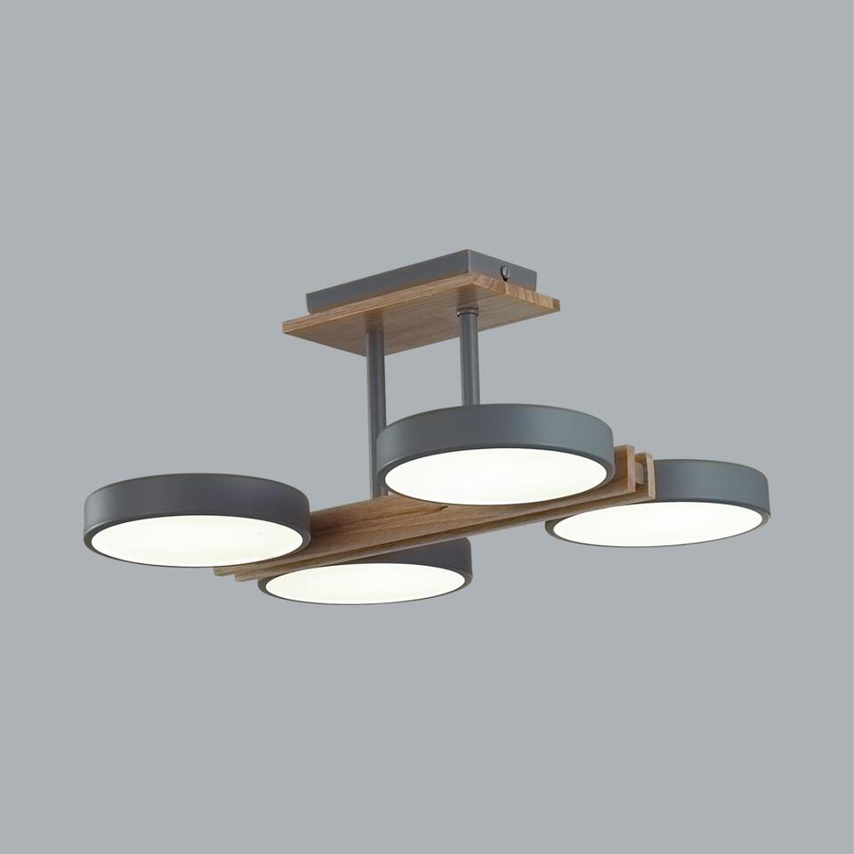 Фото №9  LUMION 8031/72CL LEDIO LN26 345 серый, дерево/металл/акрил Потолочный светильник LED 72W 3000/4000/6000К 220V PLATO
