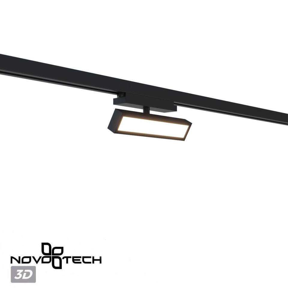 Фото №7  NOVOTECH 359771 PORT NT25 242 черный Светильник однофазный двухжильный трековый с переключ. цв. температуры IP20 LED 12W 180-265V 2700К/3200К/4000К STRATUS