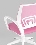 Превью фото №8  Кресло Кресло офисное TopChairs ST-BASIC-W розовый крестовина пластик белый