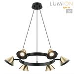 Превью фото №1  Подвесной светильник LUMION 8233/6 COMFI LN26 255 черный/золото, металл Подвесной светильник GU10 LED 6*7W 220V LAMINA