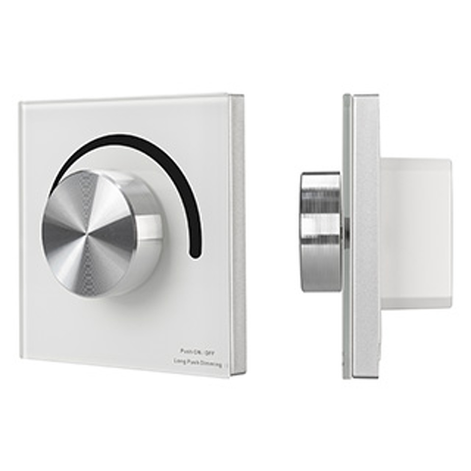 Фото №1  Arlight Панель SMART-P37-DIM-IN White (230V, 1.2A, TRIAC, Rotary, 2.4G) ( IP20 Пластик, 5 лет)