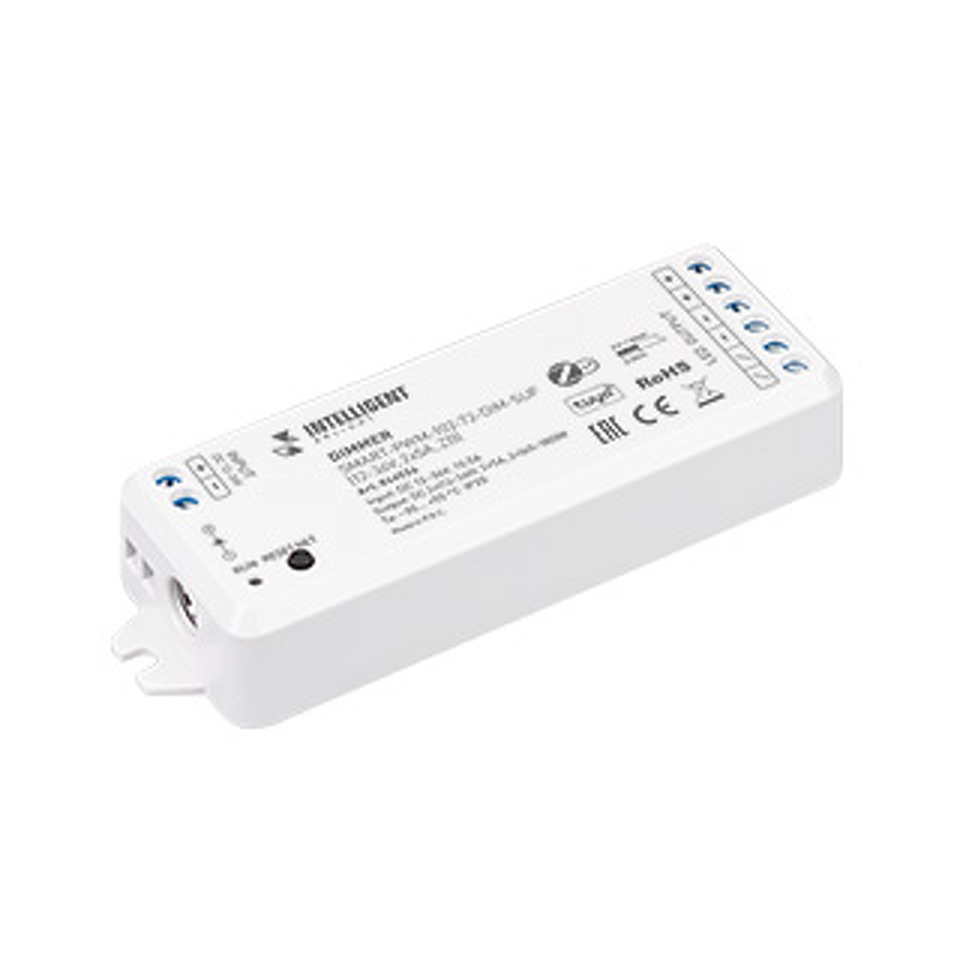 Фото №1  IARL INTELLIGENT ARLIGHT Диммер SMART-PWM-102-72-DIM-SUF (12-36V, 2x5A, ZB) ( Пластик)