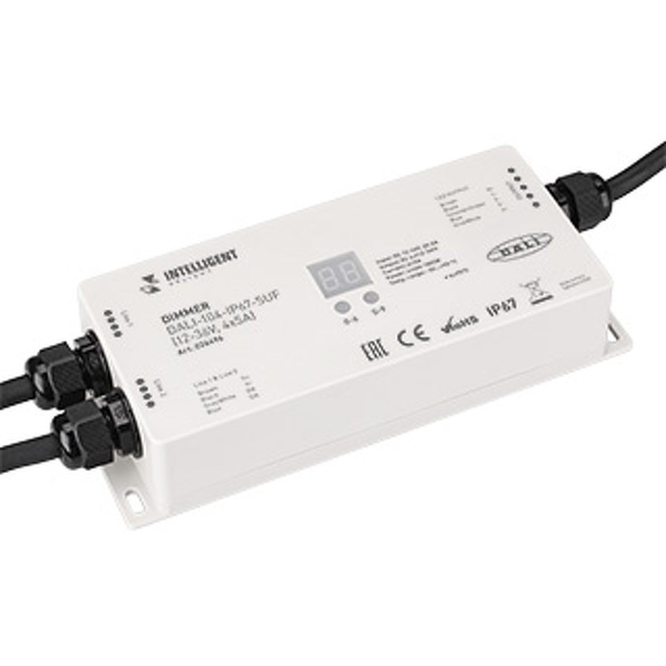 Фото №1  IARL INTELLIGENT ARLIGHT Диммер DALI-104-IP67-SUF (12-36V, 4x5A) ( IP67 Пластик, 3 года)