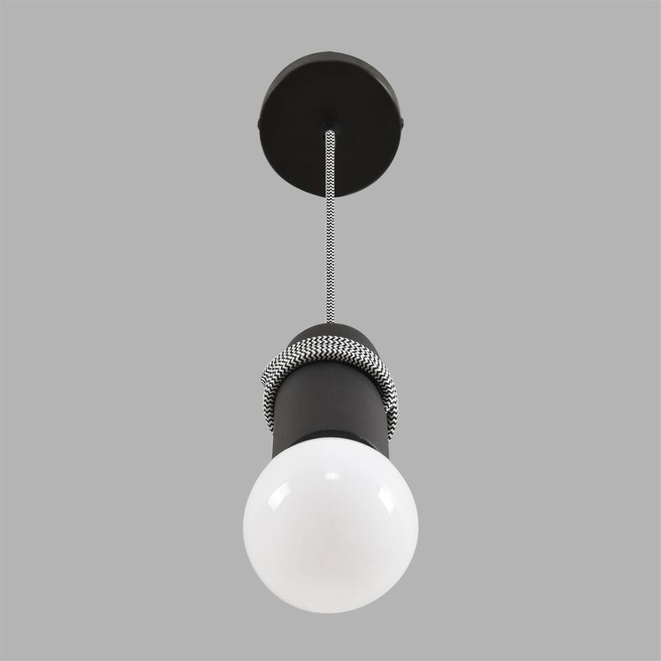 Фото №6  Подвесной светильник LUMION 8364/1A ECO LN26 330 черный, металл/бетон Подвес E27 LED 10W 220V TESLA