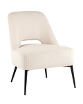Превью фото №1  Кресло Кресло лаунж Бостон велюр рельефный молочный