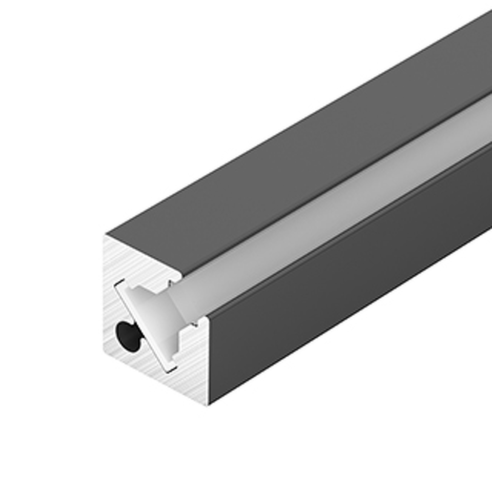 Фото №1  Arlight Профиль с экраном SL-KANT-H10-SQUARE-2000 IRON GREY ( Алюминий+пластик)