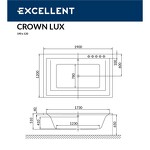 Превью фото №4  Ванна EXCELLENT Crown Lux 190x120 "SMART" (белый)