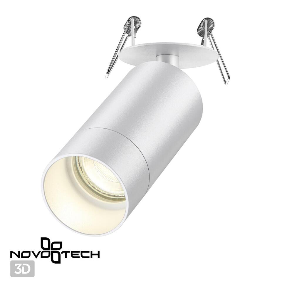 Фото №2  NOVOTECH 370872 SPOT NT22 506 белый Светильник встраиваемый IP20 GU10 9W 220V SLIM