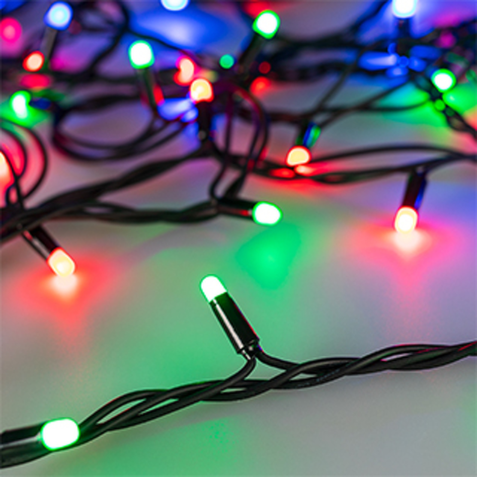 Фото №1  Ardecoled Светодиодная гирлянда ARD-STRING-PRO-10000-BLACK-100LED-MILK-LIVE RGB-DMX (24V, 10W) ( IP65)