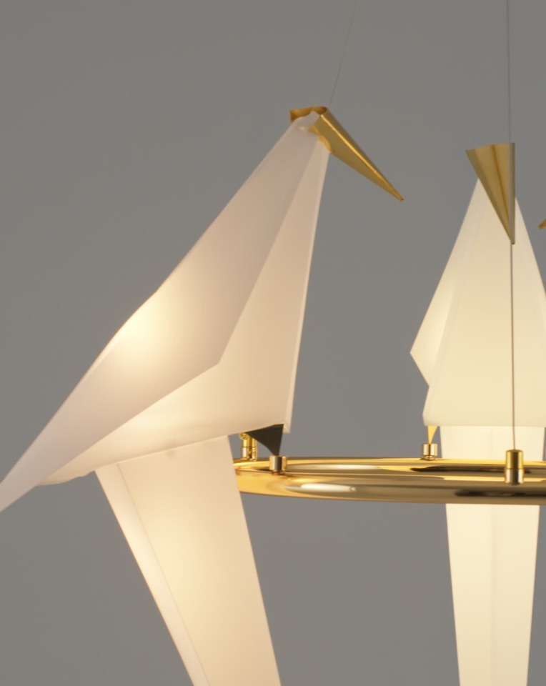 Фото №6  Подвесной светильник Подвесной светодиодный светильник Moderli V3071-3PL origami Birds 3*LED*6W