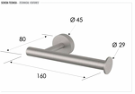 Превью фото №2  Бумагодержатель Remer INOX SSXI61, нержавеющая сталь