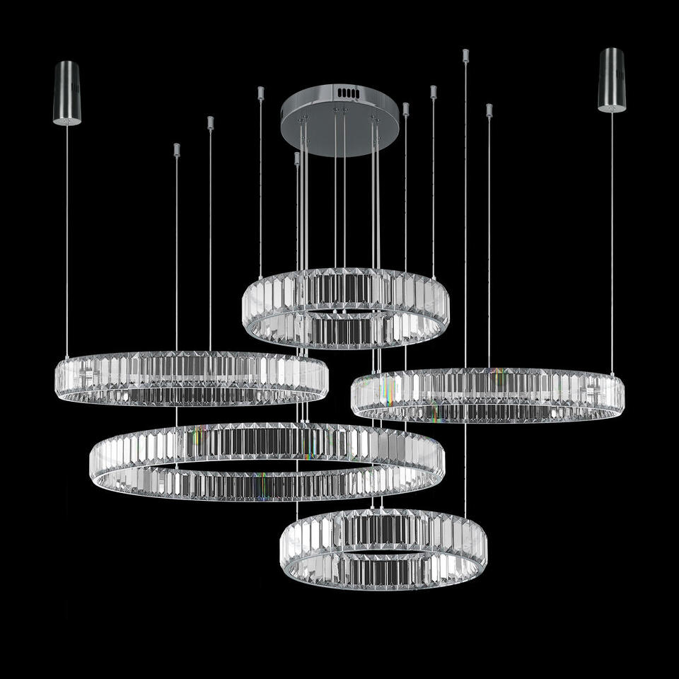 Фото №4  Подвесной светильник 10135/5 Chrome Подвесной светильник LOFT IT Crystal ring
