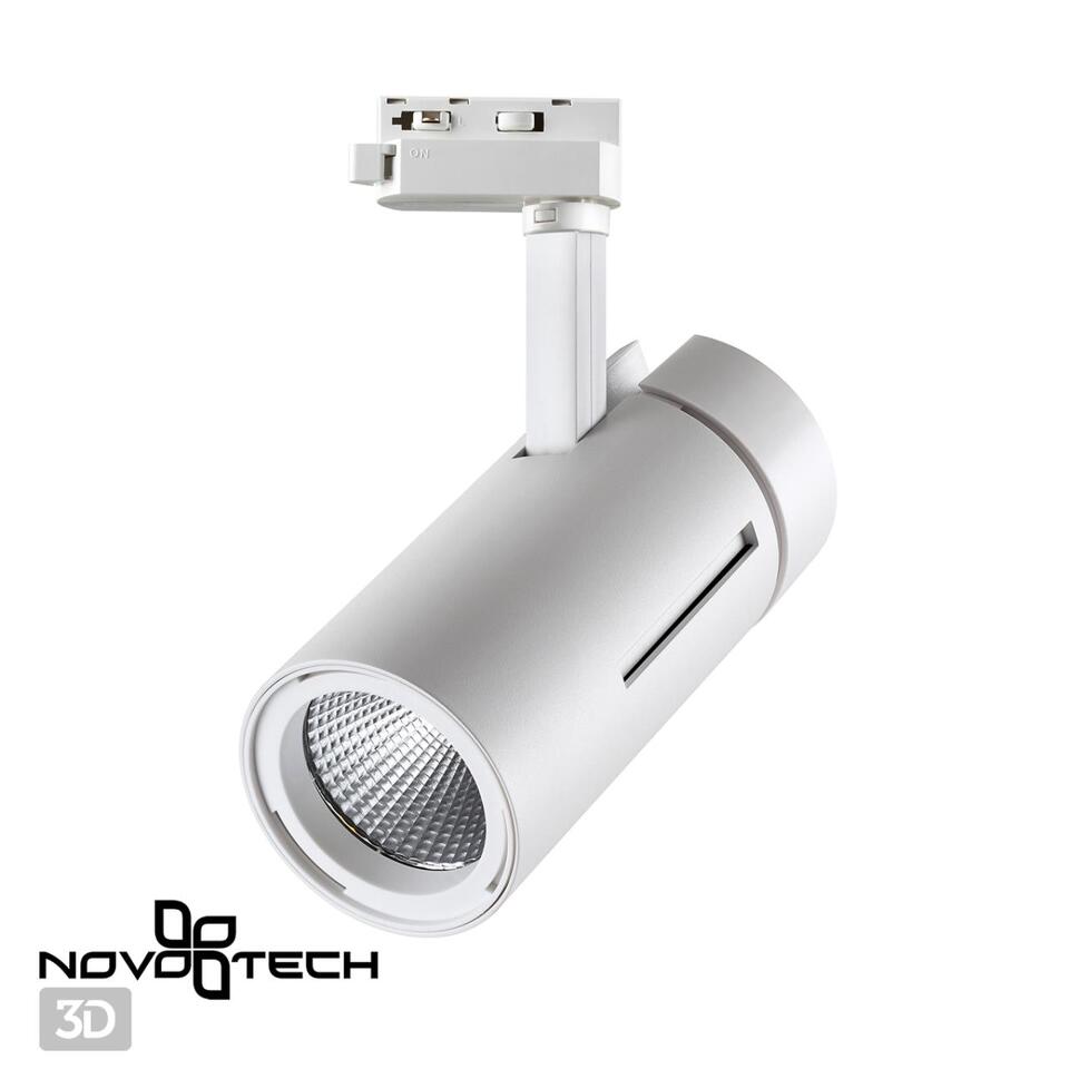 Фото №4  NOVOTECH 358594 PORT NT21 223 белый Светильник трековый однофазный трехжильный IP20 LED 4000K 30W 175-245V DEP