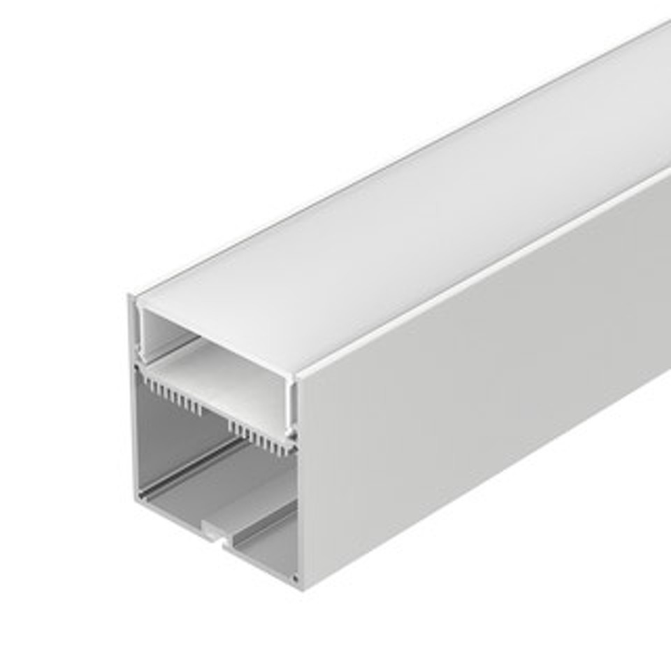 Фото №1  Arlight Профиль с экраном SL-LINE-7477-2500 WHITE+OPAL ( Алюминий)