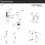 Превью фото №3  Система для ванны скрытого монтажа WHITECROSS Y YSET06GL (золото)