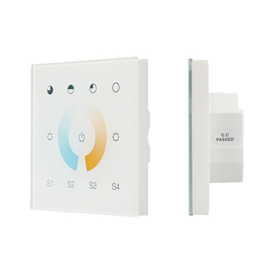 Фото №1  IARL INTELLIGENT ARLIGHT Сенсорная панель DALI-901-11-1G-4SC-MIX-DT8-IN White (BUS/230V) ( IP20 Пластик, 3 года)