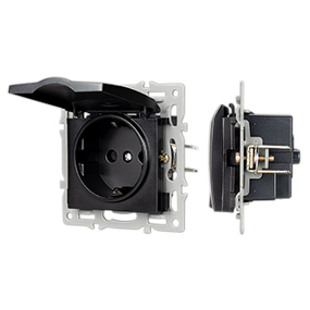 Фото Arlight Механизм розетки влагозащищённый SCT-MCP-PL-BK (250V, 16A) ( -)