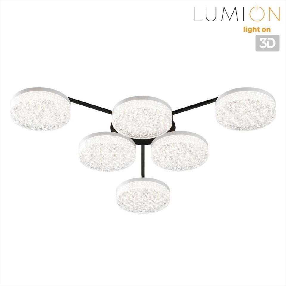 Фото №12  Люстра LUMION 8236/6CL LEDIO LN25 000 черный, металл/акрил Люстра потолочная с ПДУ LED 85W 3000-6000К 220V DIDANA