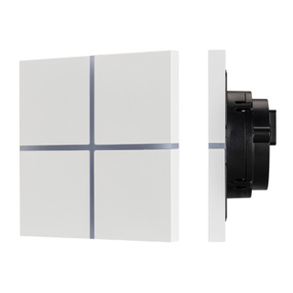 Фото №1  IARL INTELLIGENT ARLIGHT Сенсорная панель KNX-304-13-IN White (BUS, Frameless) ( IP20 Металл, 2 года)