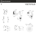 Превью фото №3  Система для ванны скрытого монтажа WHITECROSS Y YSET07GLB (брашированное золото)