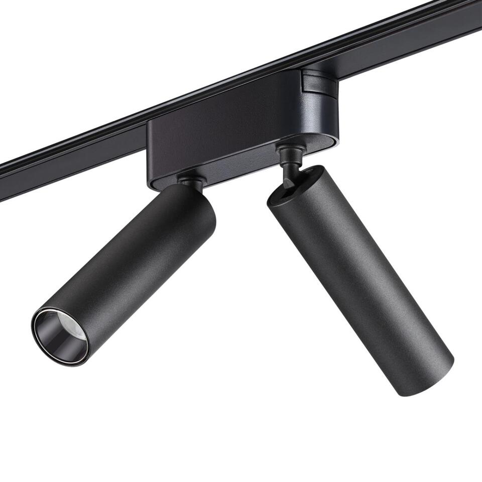 Фото №5  NOVOTECH 359086 SHINO NT23 182 черный Трековый светильник для низков. шинопровода IP20 LED 4000K 2*7W 48V 1260Лм SMAL