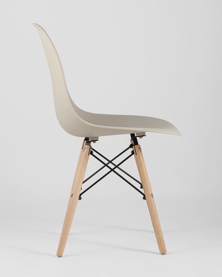 Фото №10  Стул Eames Style DSW бежевый x4 (разборный каркас)