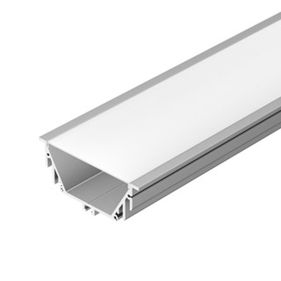 Фото №1  Arlight Профиль с экраном ALU-POWER-RW80F-2000 ANOD+FROST ( Алюминий)