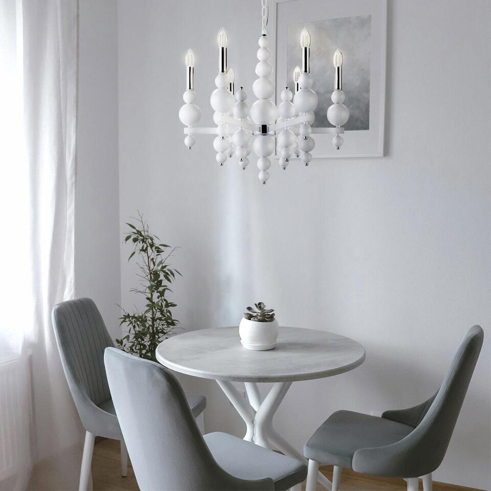 Фото №11  Люстра LUMION 8260/6 MODERNI LN26 126 белый/хром, металл Люстра E14 6*40W 220V NANA