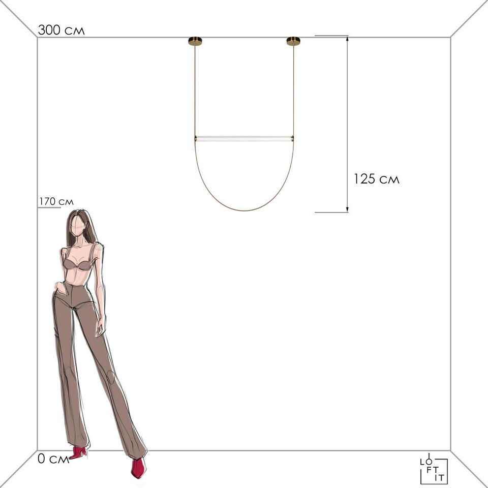 Фото №9  Подвесной светильник 10221/1250 Подвесной светильник LOFT IT Liana